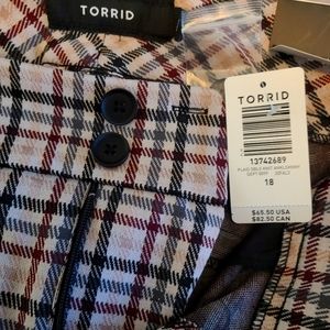 Torrid skinny ankle plaid pants